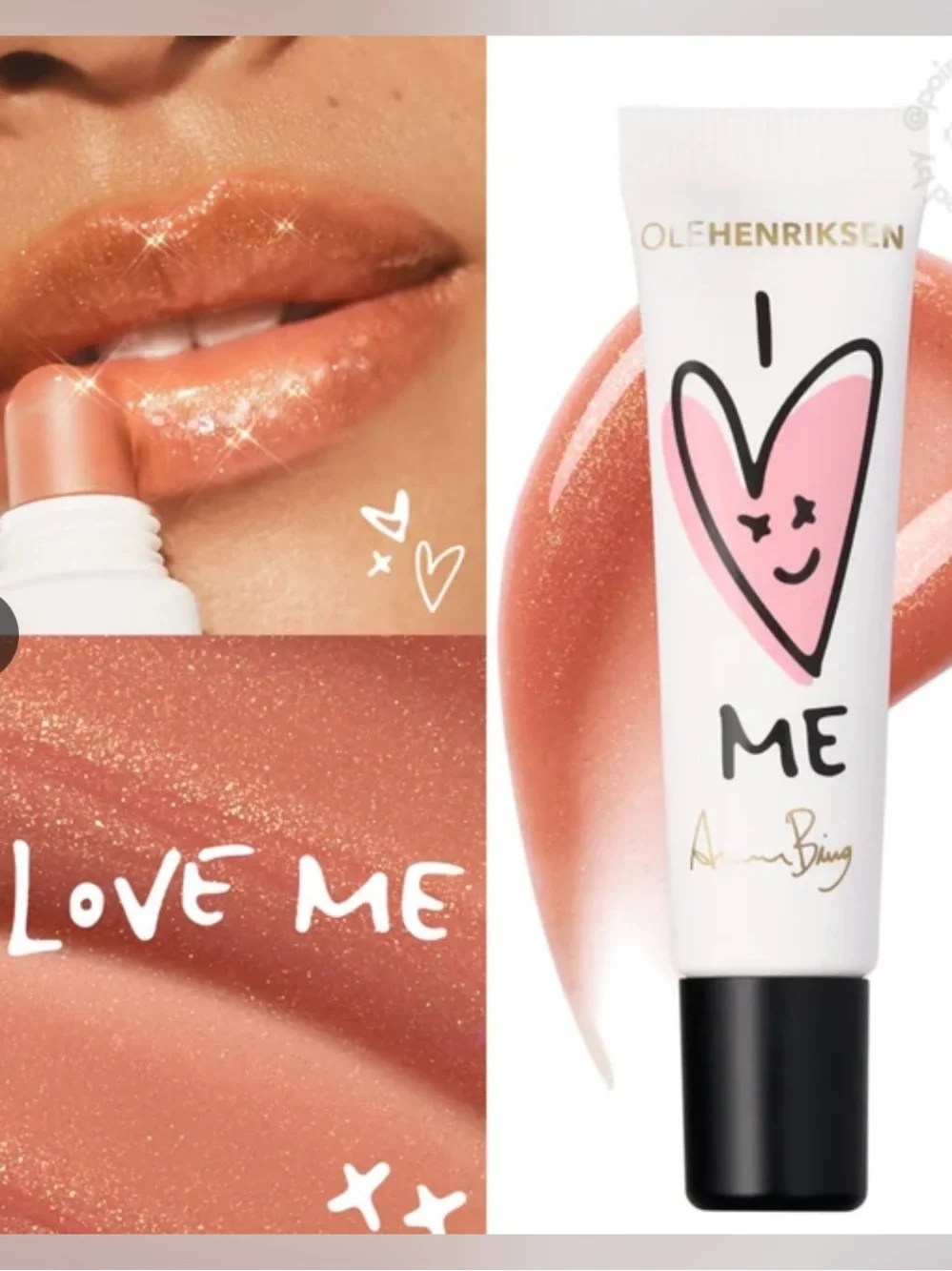 Olehenriksen x Anine Bing 'I Love Me' Pout Preserve Peptide Lip Treatment New